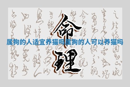 属狗的人适宜 🐛 养猫吗 属狗的人 😭 可以养猫吗